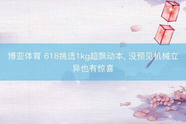 博亚体育 618挑选1kg超飘动本, 没预见机械立异也有惊喜
