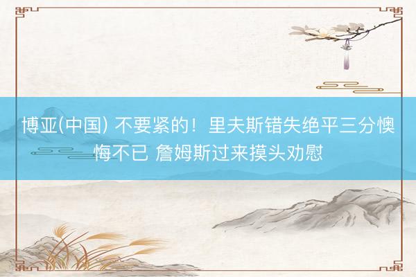 博亚(中国) 不要紧的！里夫斯错失绝平三分懊悔不已 詹姆斯过来摸头劝慰