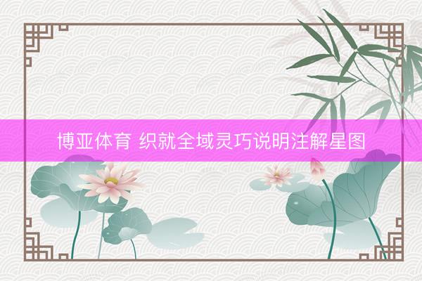 博亚体育 织就全域灵巧说明注解星图