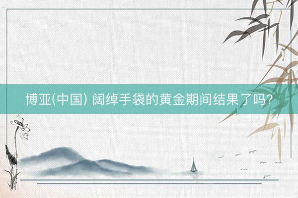 博亚(中国) 阔绰手袋的黄金期间结果了吗？